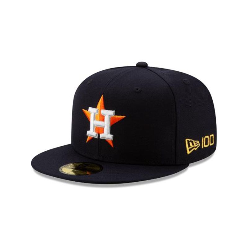 MLB Houston Astros Team Color 59Fifty Fitted (IKC5811) - Black New Era Caps